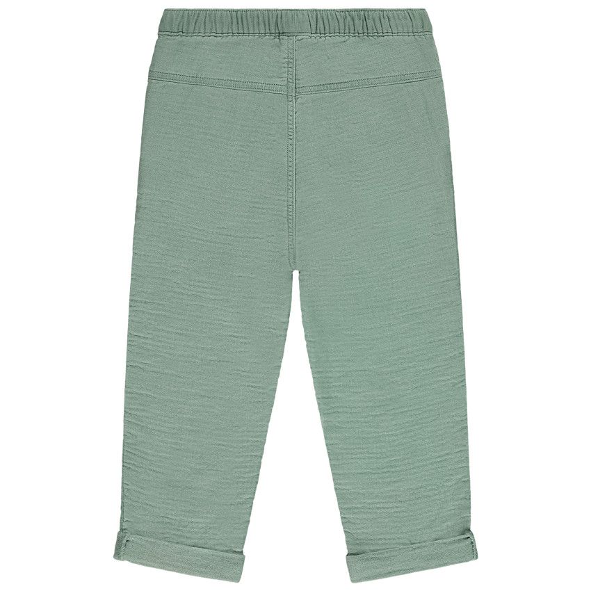 Pantalon uni en toile pour bébé garçon - Kaki