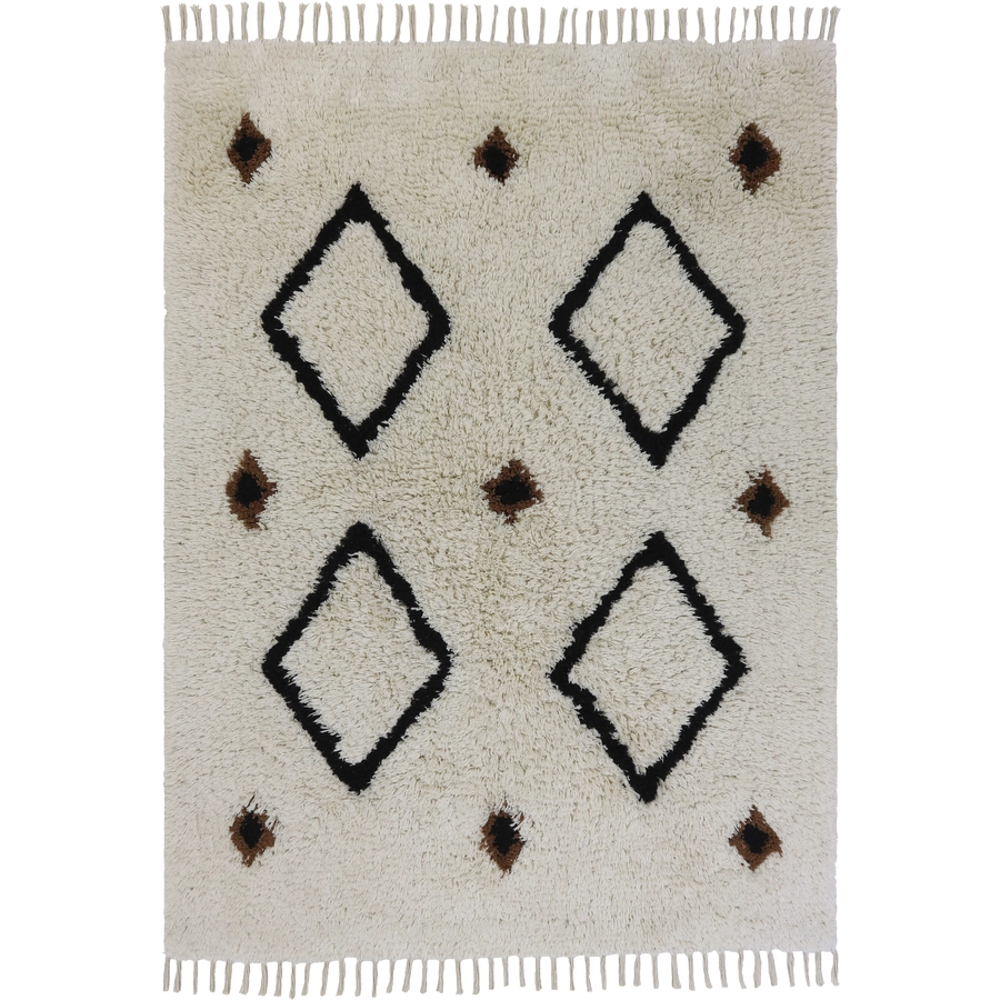 Tapis Petit Kinderteppich Jet black cream 160 x 120 cm