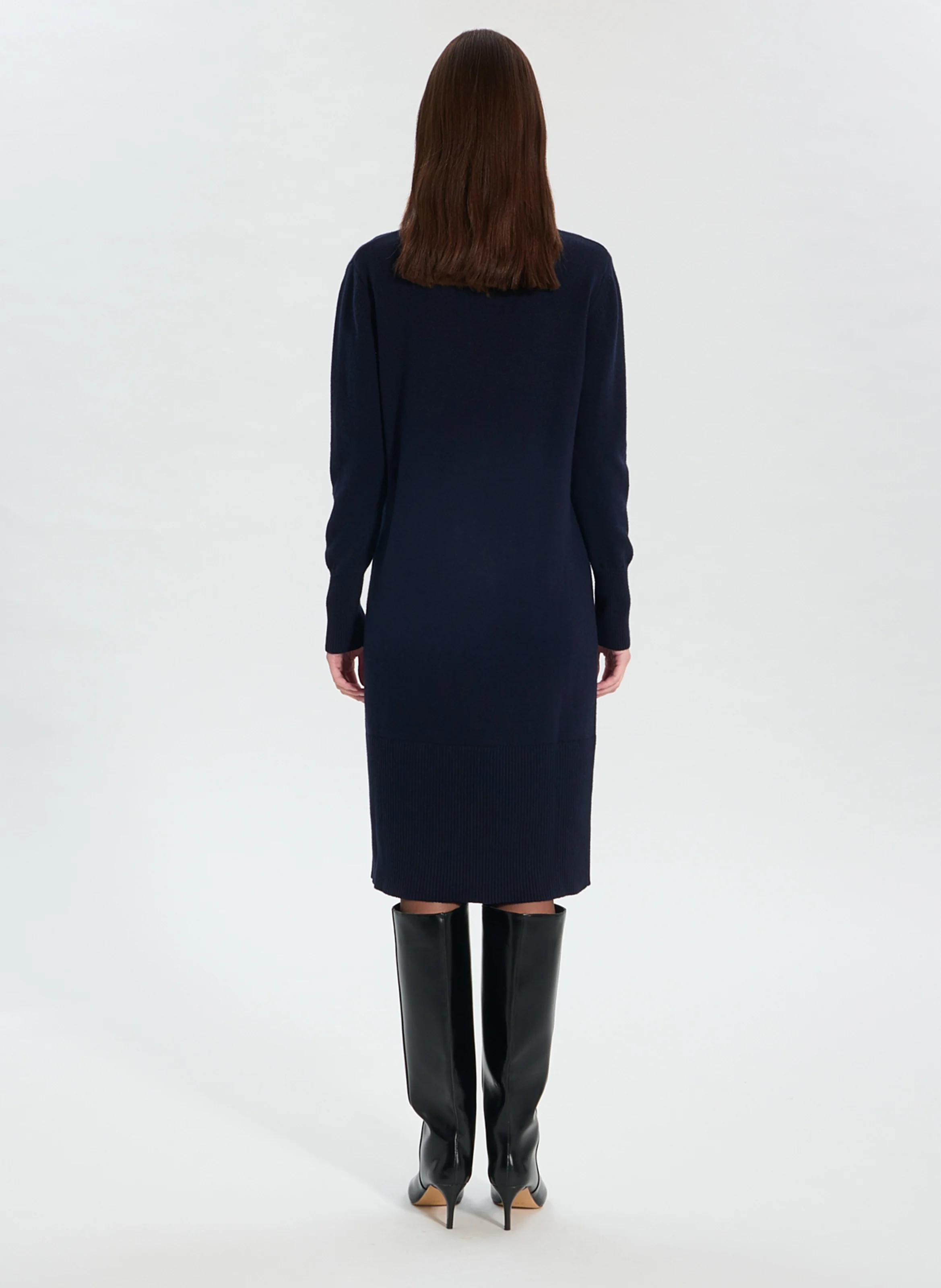 RIALTO - Robe droite en laine mélangée | Bleu