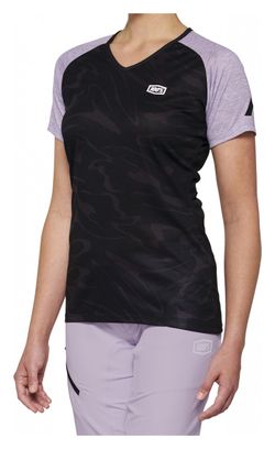 Maillot Manches Courtes Femme 100% Airmatic Noir / Violet