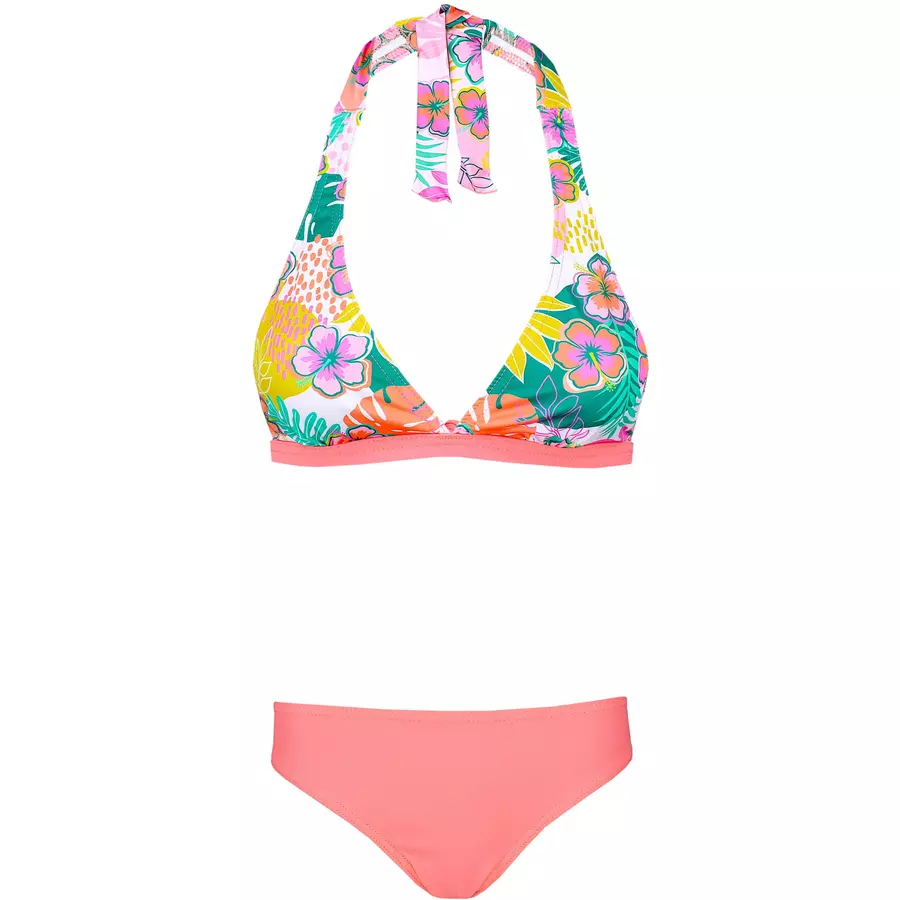 Aquarti Mädchen Bikini Set Zweiteilig Bikinislip Bustier rosablau