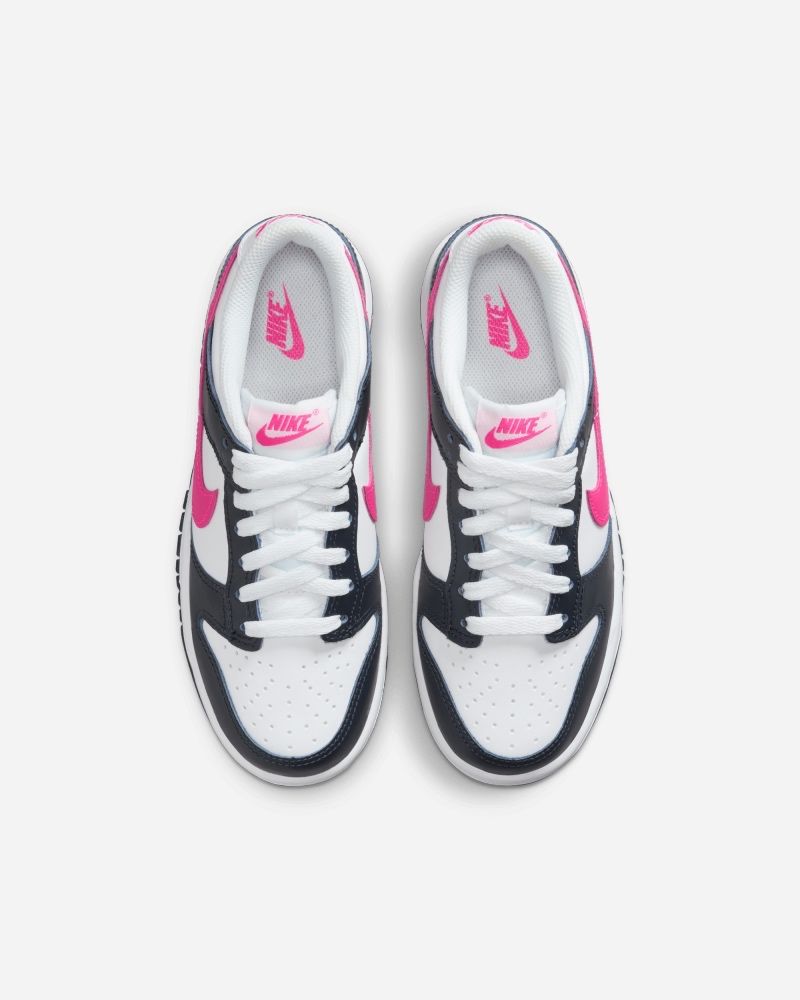 Chaussures Nike Dunk Low Bleu Marine/Blanc/Rose pour enfant