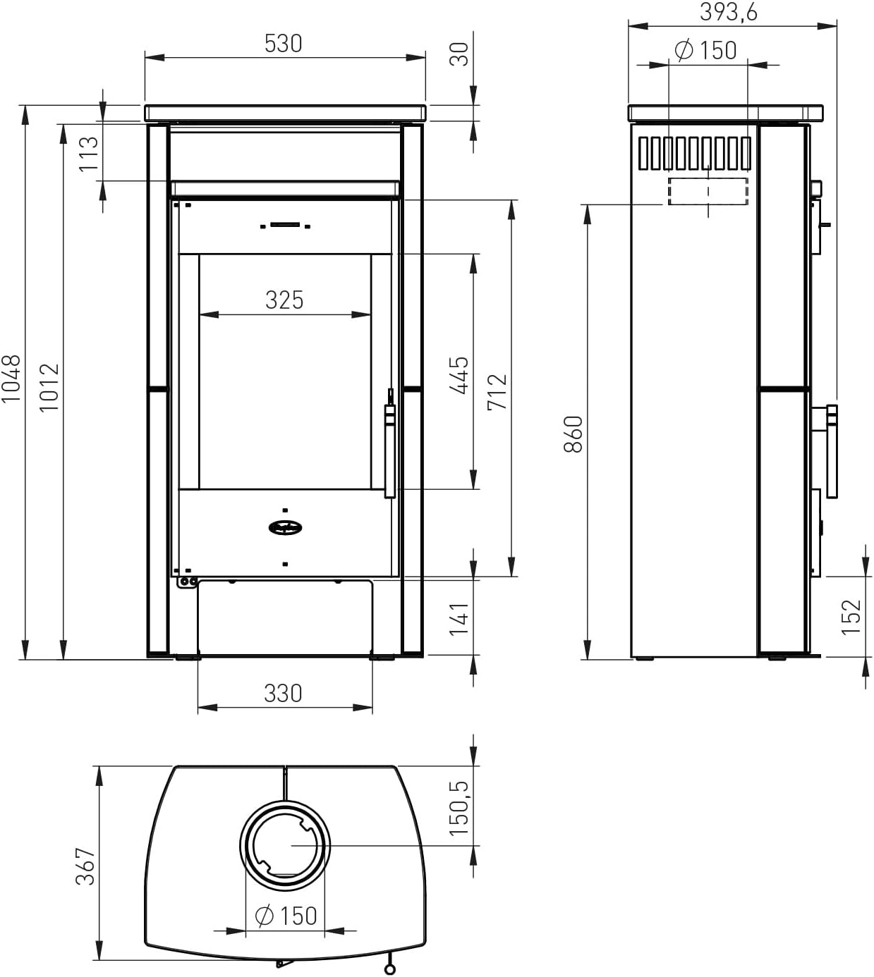Fireplace E4213 Elite Budapest Kaminofen Sandstein/A+