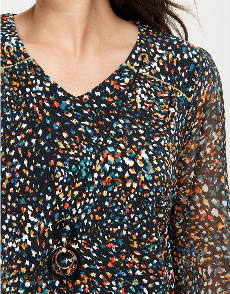 Blouse imprimée bijou