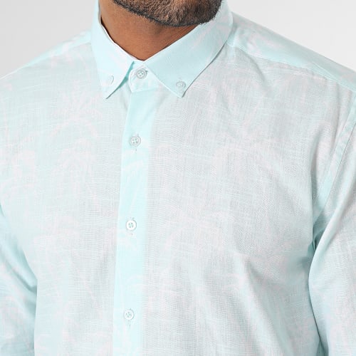 Chemise Manches Longues Floral Menthe