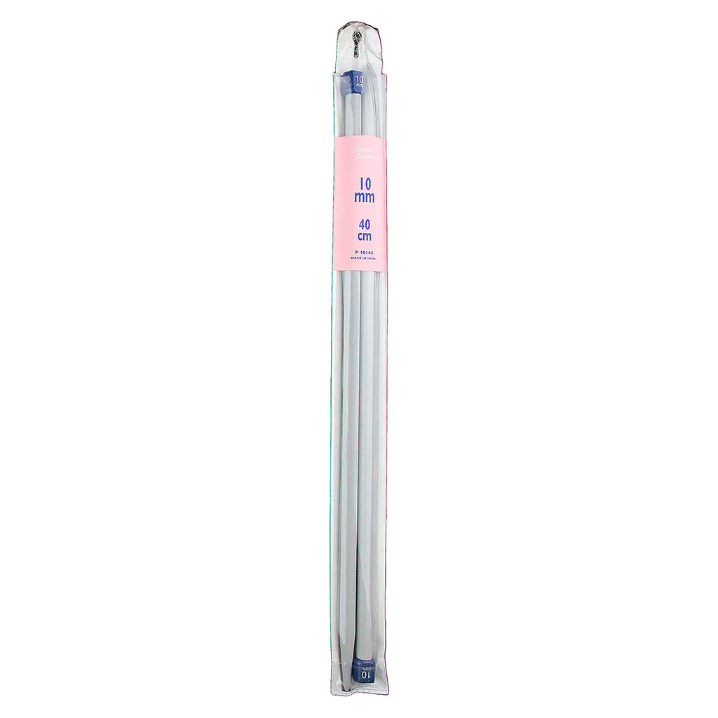 Aiguilles à tricoter en plastique N°10 40cm