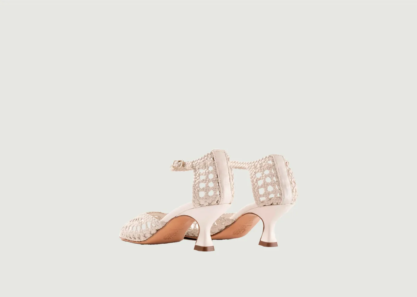 Sandales à talons en cuir tressé Veronica Souliers Martinez