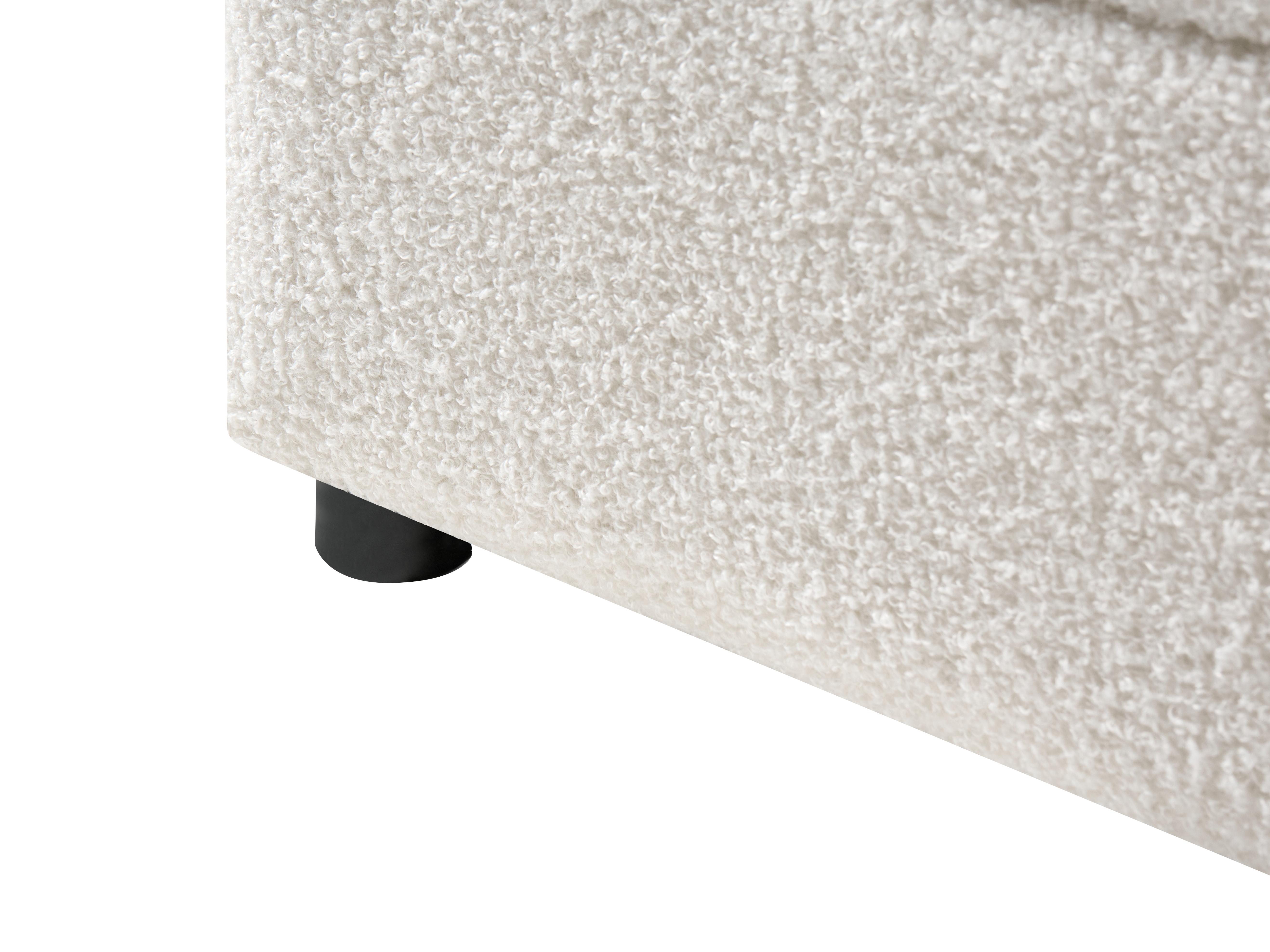 Bed met opbergruimte Bouclé MASSOGNES 160 x 200 cm Gebroken wit