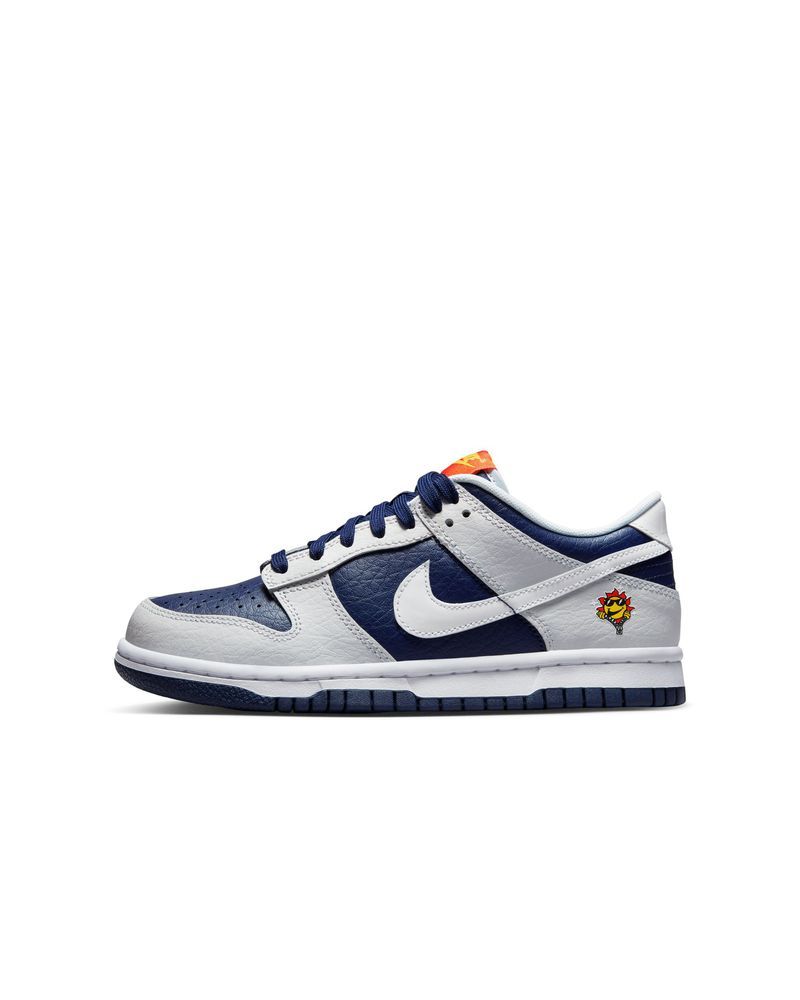Chaussures Nike Dunk Low BG Gris & Bleu pour enfant