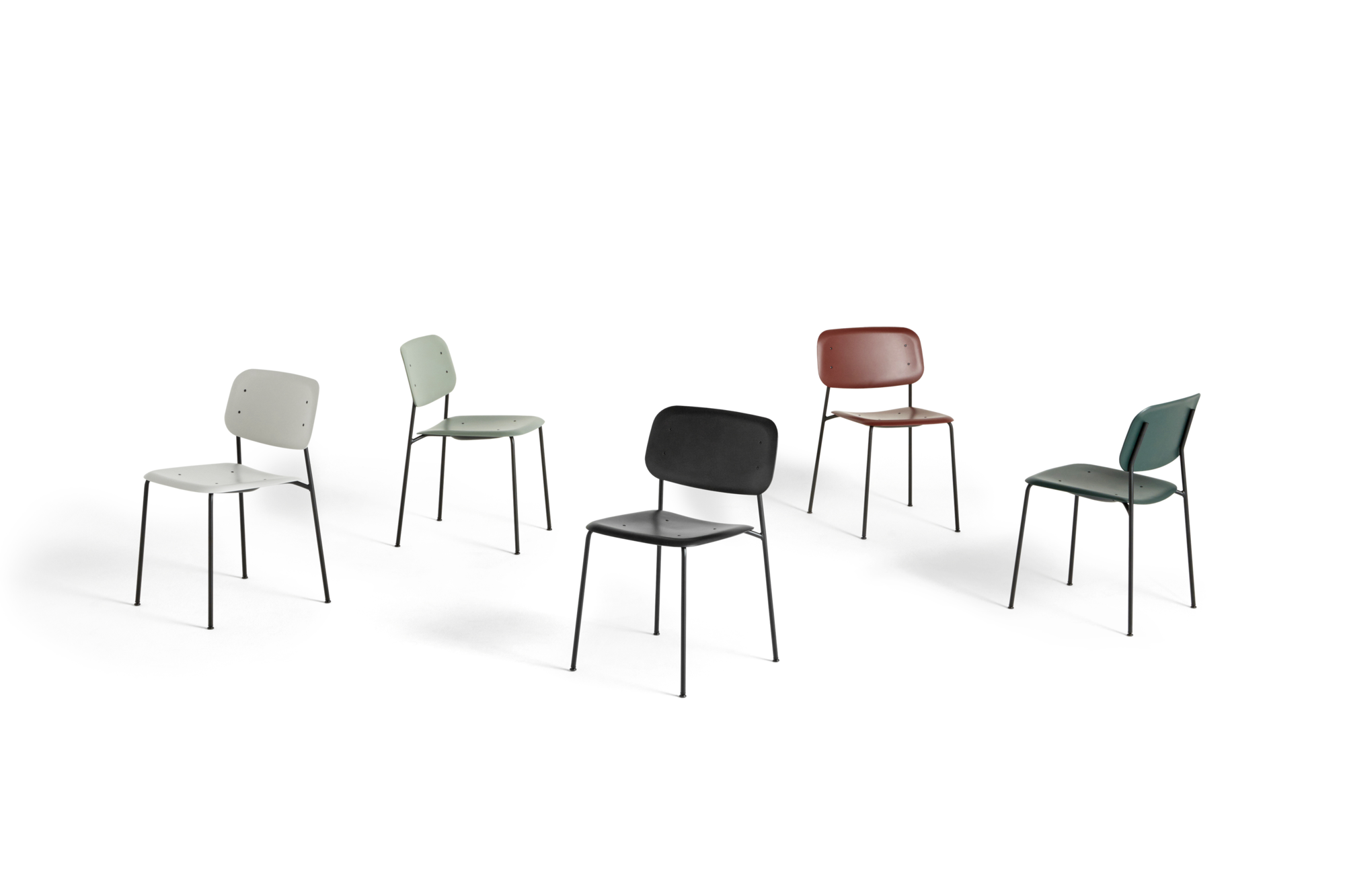 Eetkamerstoel Soft Edge 45 dusty green/black