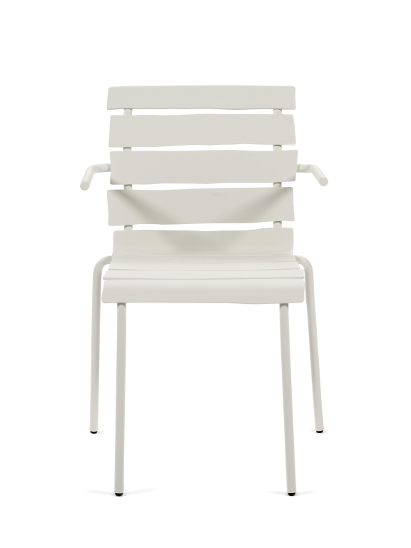 Valerie Objects Aligned tuinstoel met armleuning off white