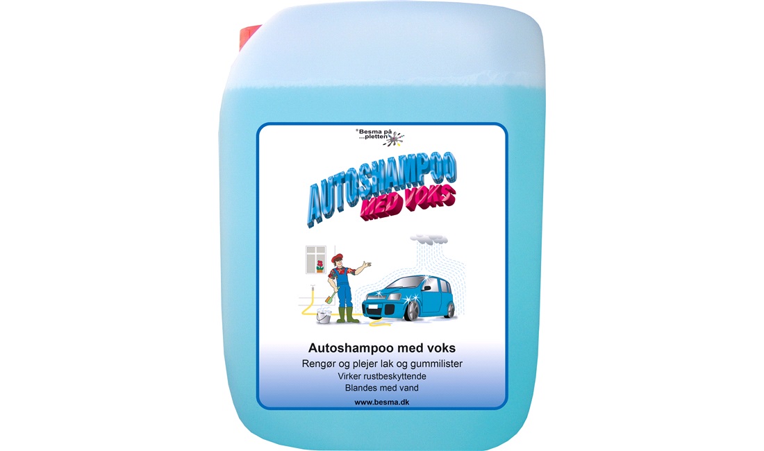 Autoshampoo m/voks, 10 liter