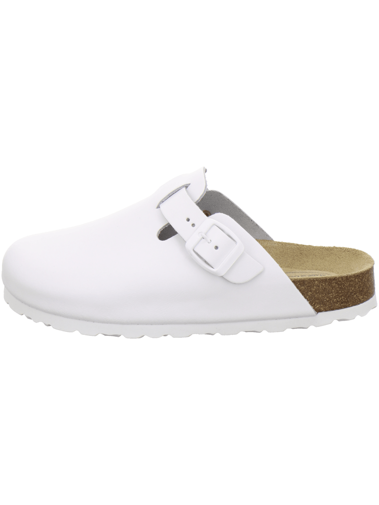 Clogs Damen Leder weiß