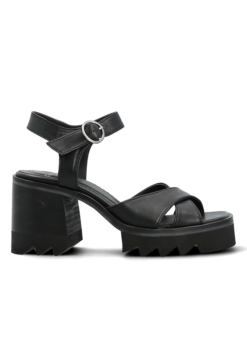 SANDALE RENEE CUIR NOIR