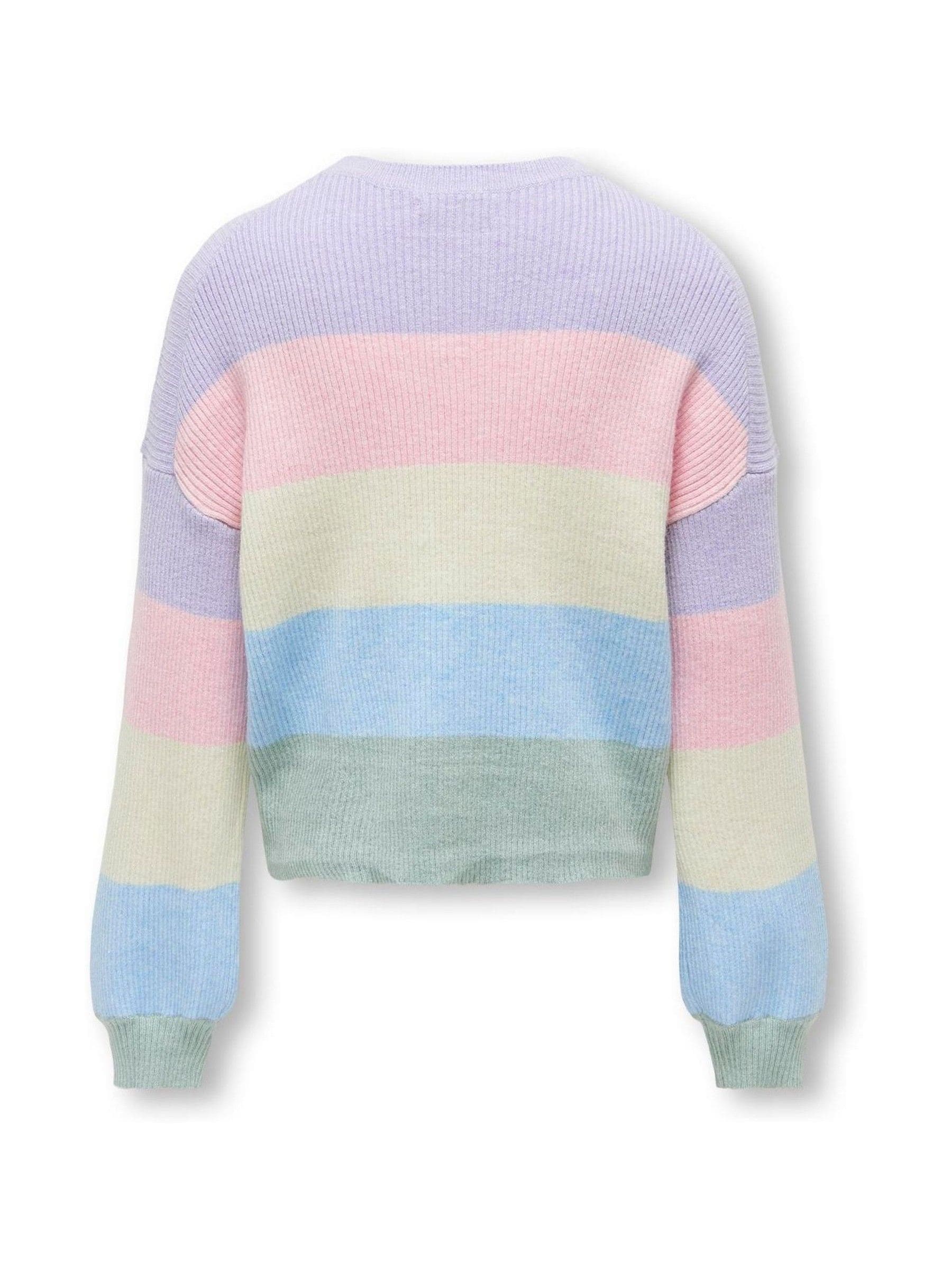 ONLY KIDS Purple Striped Knitted Jumper