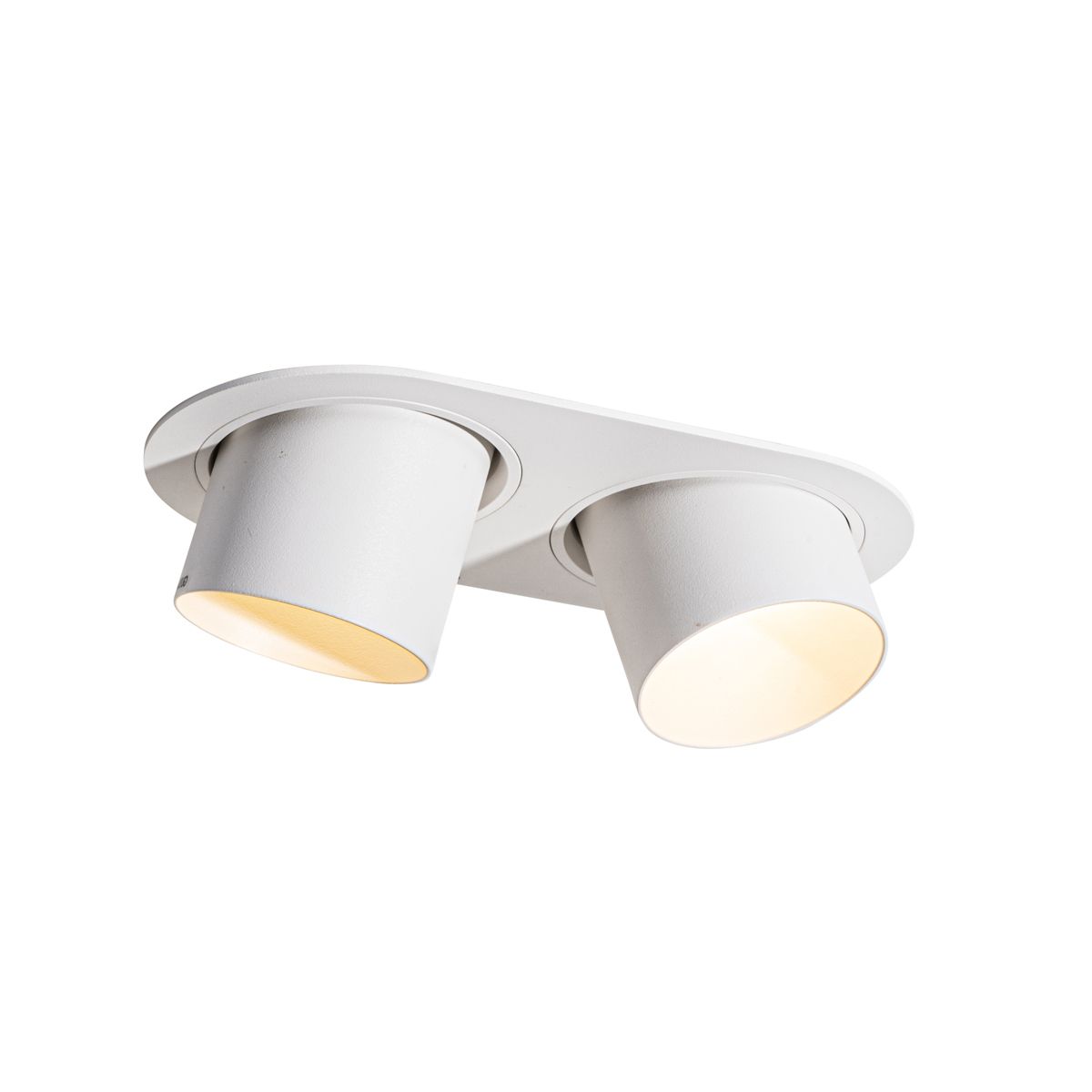 Set van 6 inbouwspots wit GU10 70mm kantelbaar 2-lichts - Installa