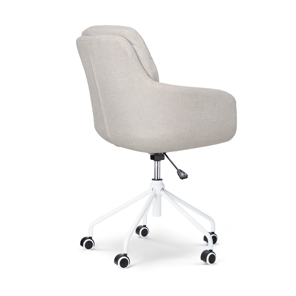 Bureaustoel Nout-Mia beige - wit onderstel