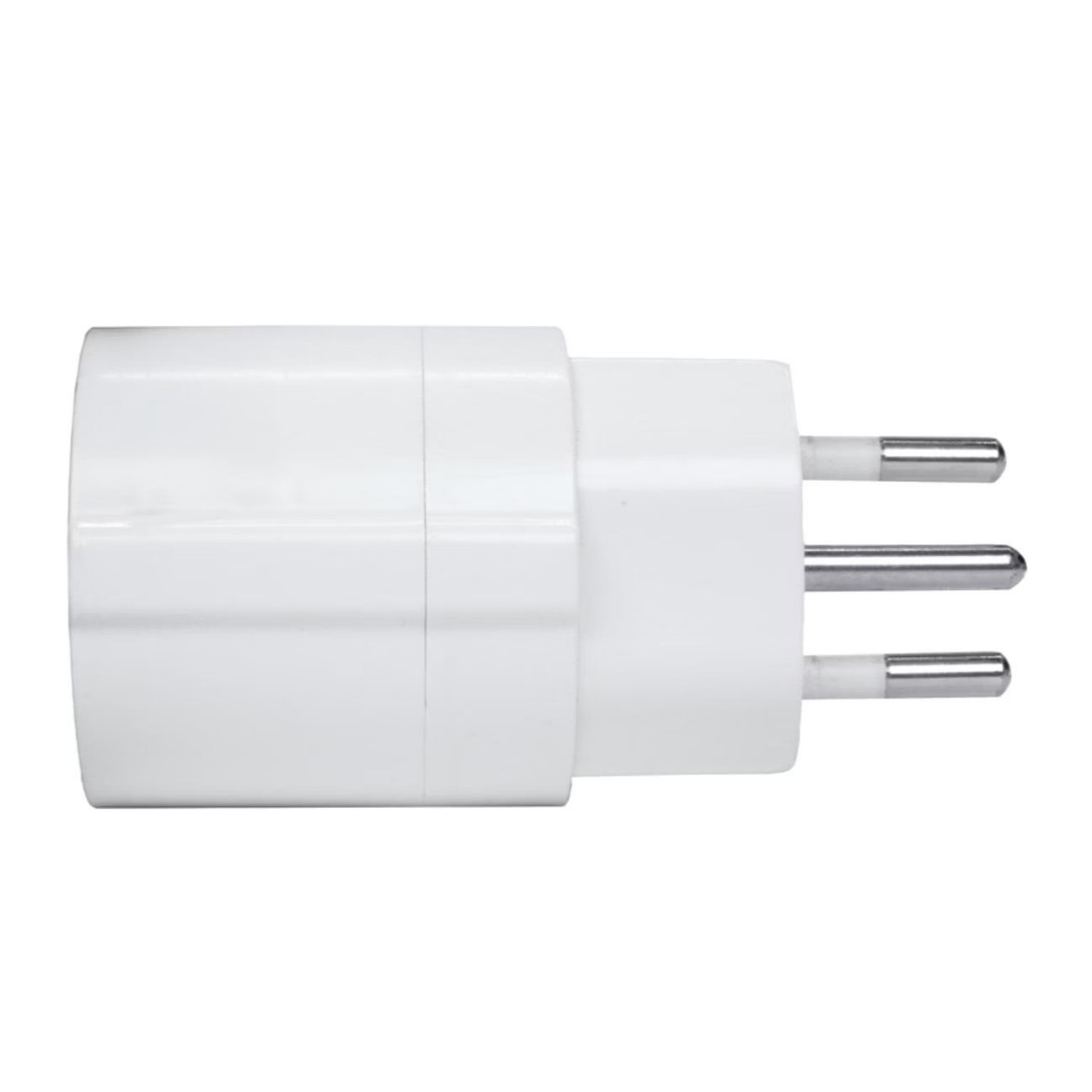 Europa zu Schweiz 3-poliger dezentral Reiseadapter Schuko Typ A/C/E/F auf Typ 12 (1409571 1) - Weiss