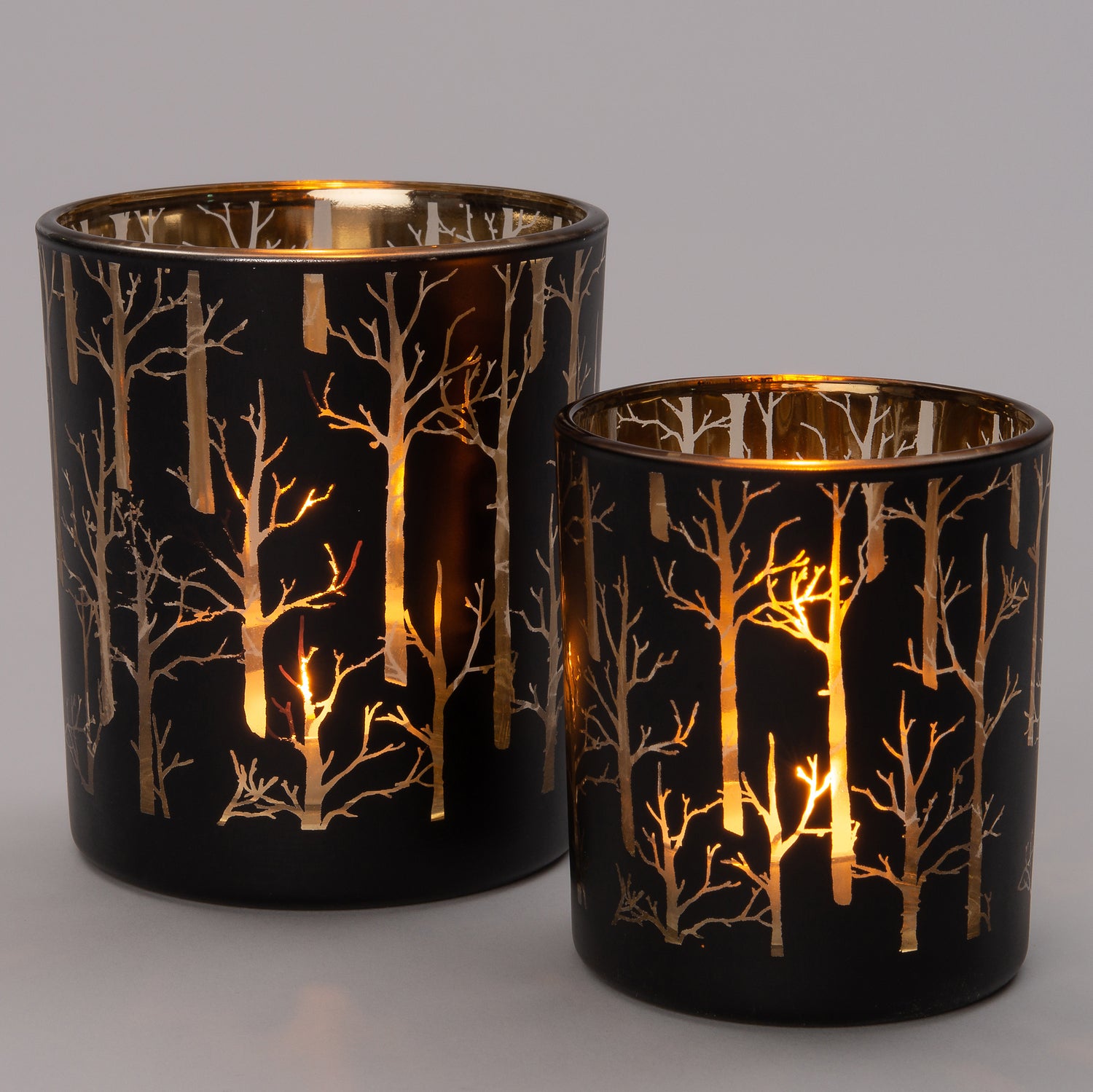 Intratuin waxinelichthouder bomen Henna zwart D 8,8 H 10 cm