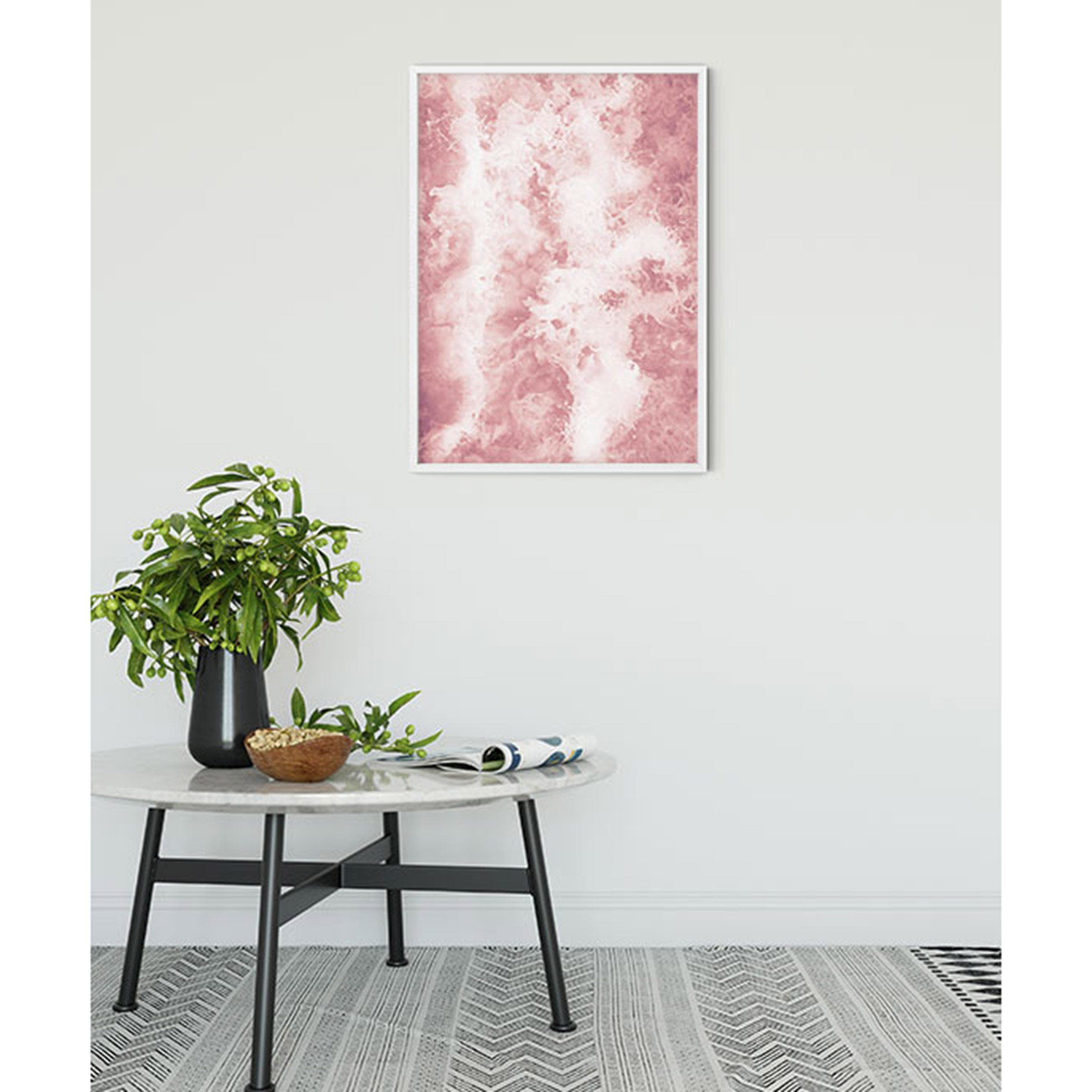 Wandbild PINK BUBBLES - pink-weiß - 50x70 cm
