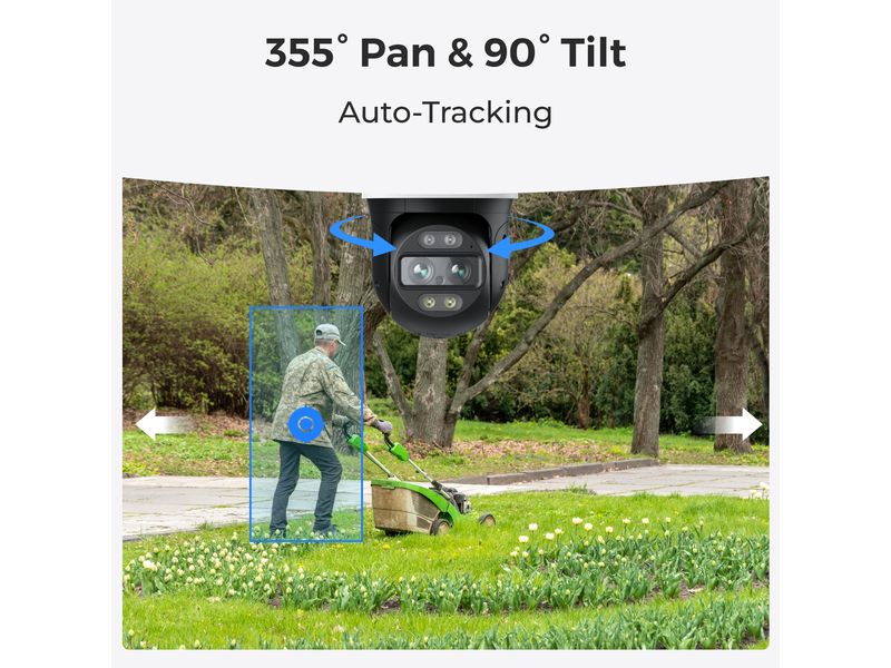Reolink Netzwerkkamera Trackmix W760 4K PTZ   64 GB Wetterfeste 4K WLAN Dual-Kamera mit 64 GB SD