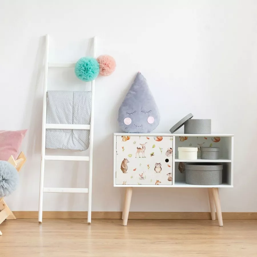 Nikima Klebefolie KF-10 selbstklebende Folie – Waldtiere Klebefolie bunt