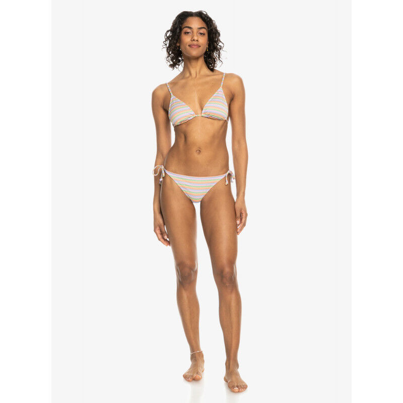 Wavy Stripe Cheeky Tie Side - Bas de bikini femme