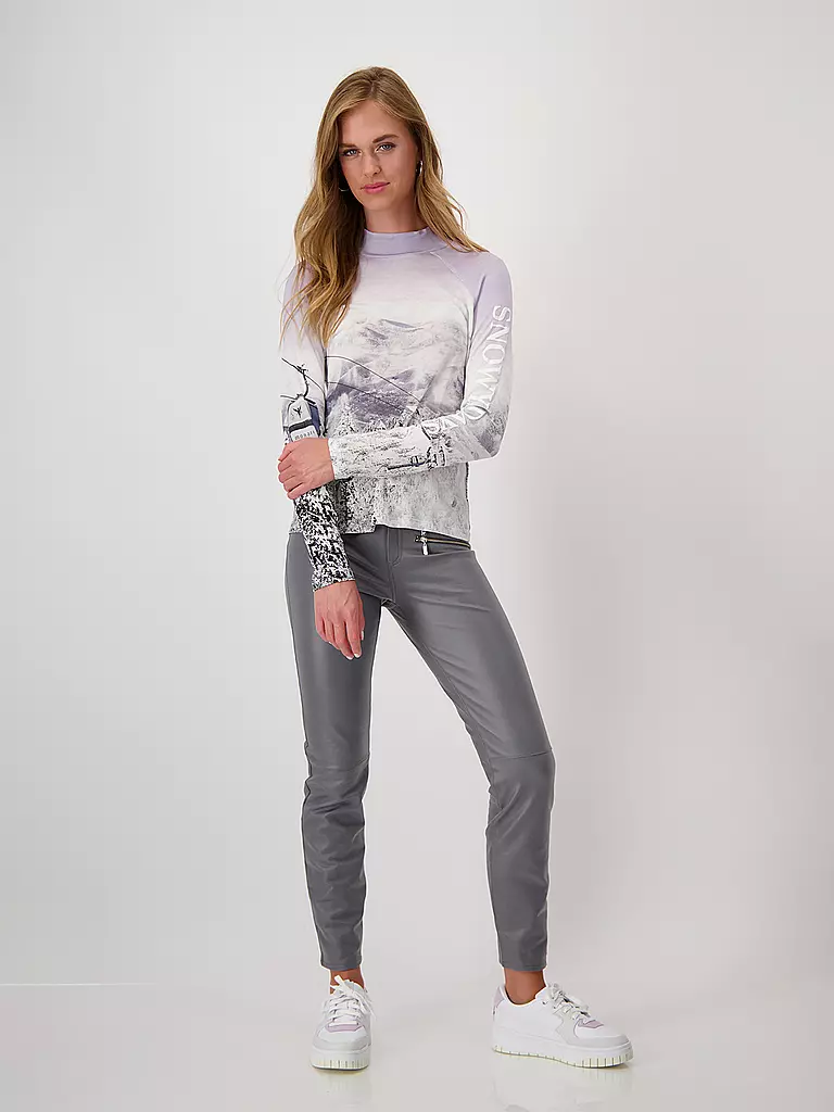 MONARI Hose in Lederoptik grau