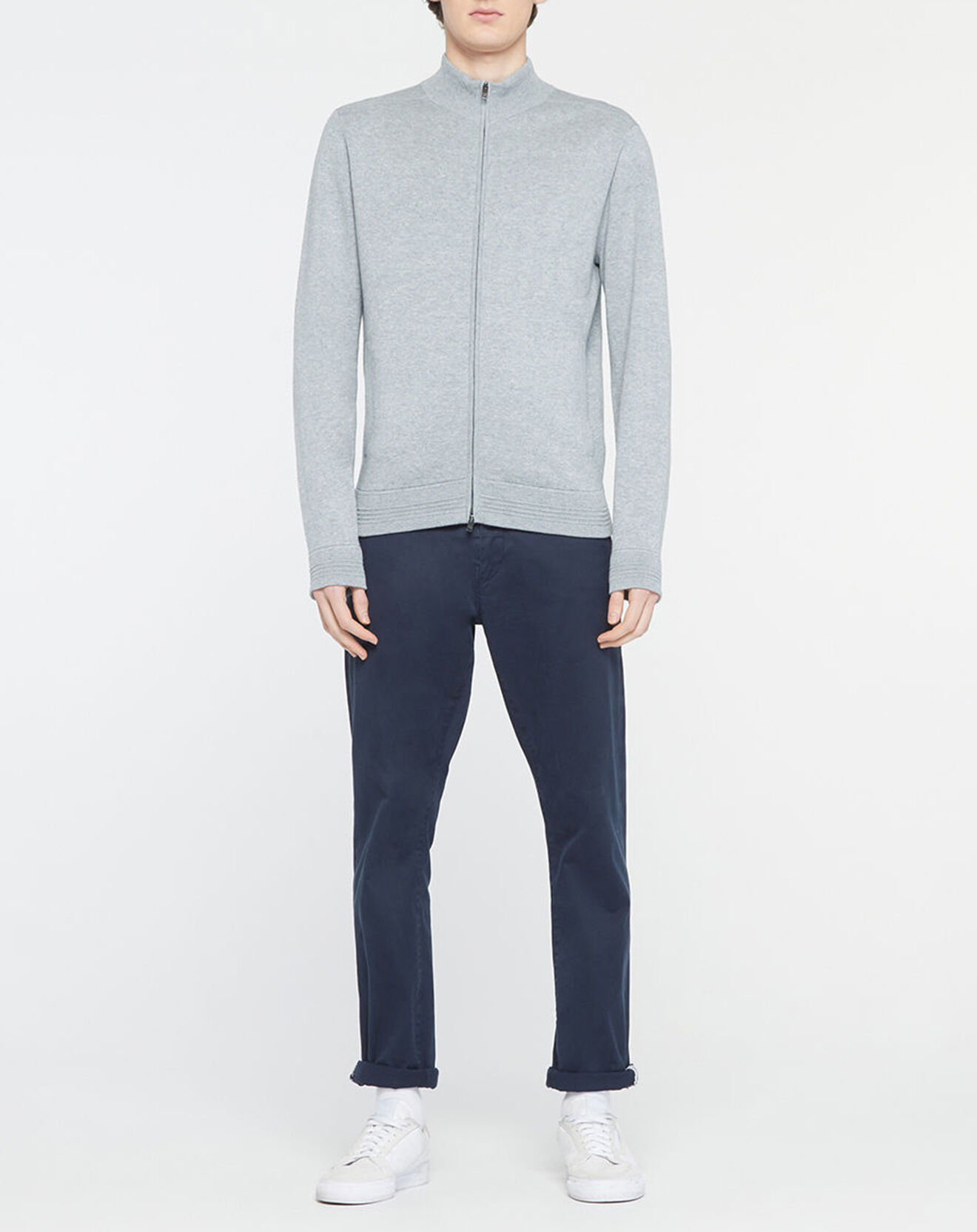 Hackett London Gilet Jersey zippé gris
