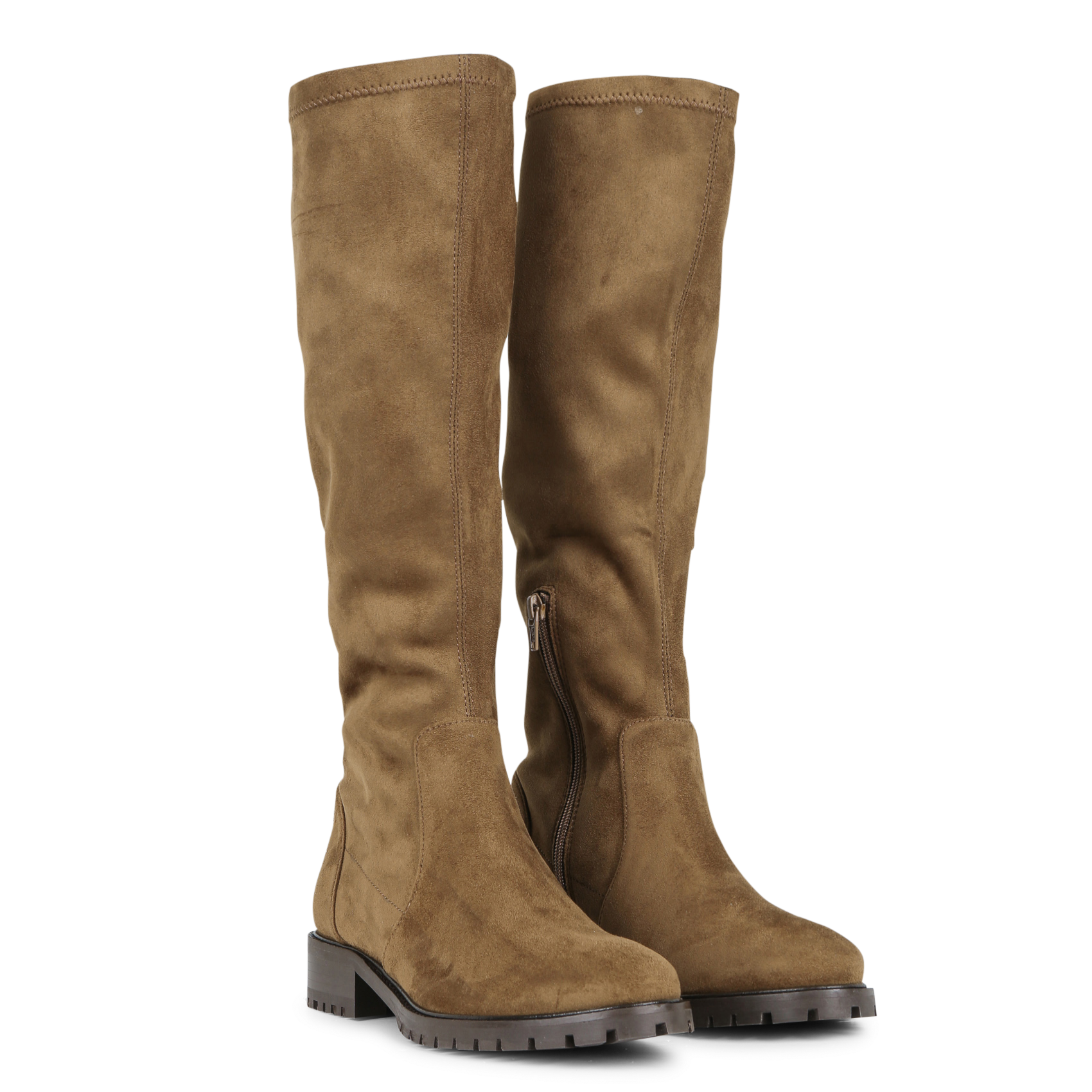 BAMBA - Bottes en cuir velours | Marron