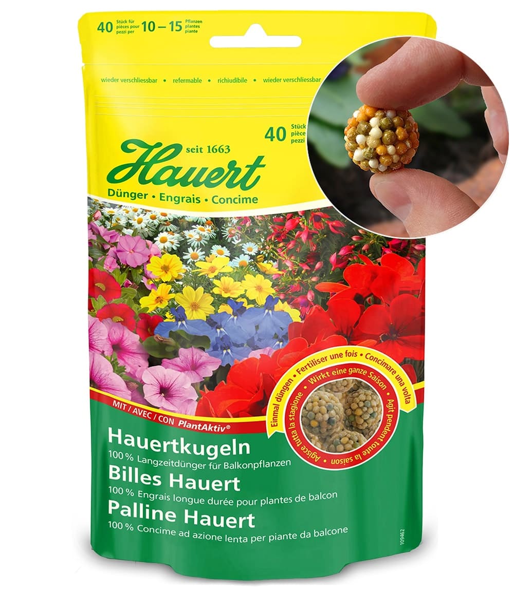 40 Langzeitdünger-Kugeln für Balkon & Terrasse