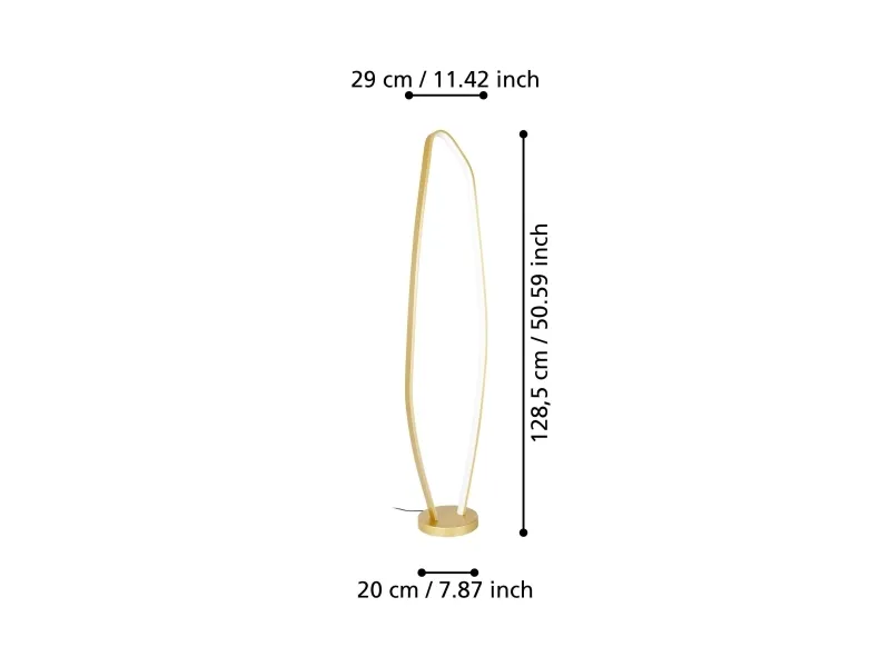 EGLO VALLEROSA GULV MESSING/HVID
