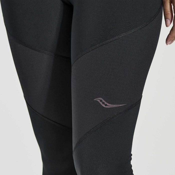 Saucony Dame Lange tights Boulder Wind Tights Sort