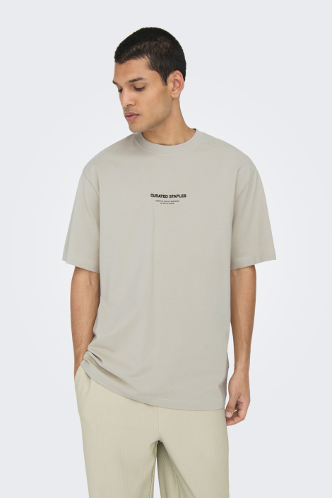 Only & Sons beige heren t-shirt