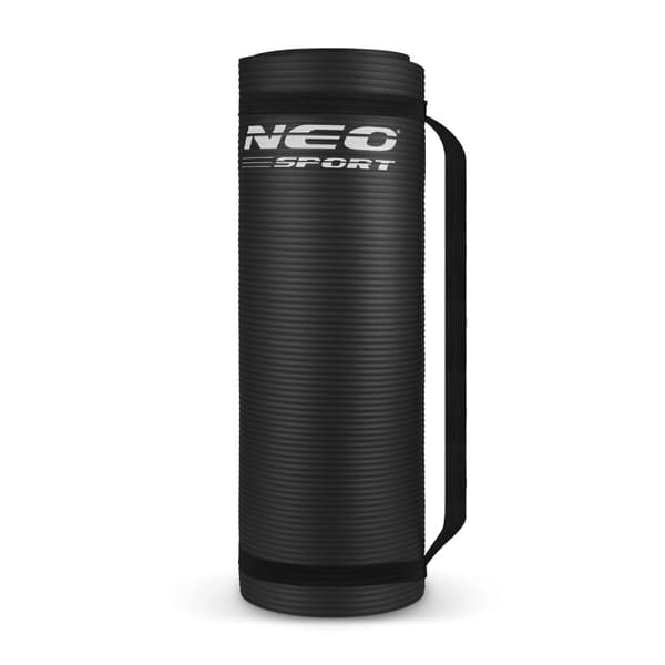 Treningsmatte med hull, tykk 183 x 60 cm Neo-Sport - 192000 svart
