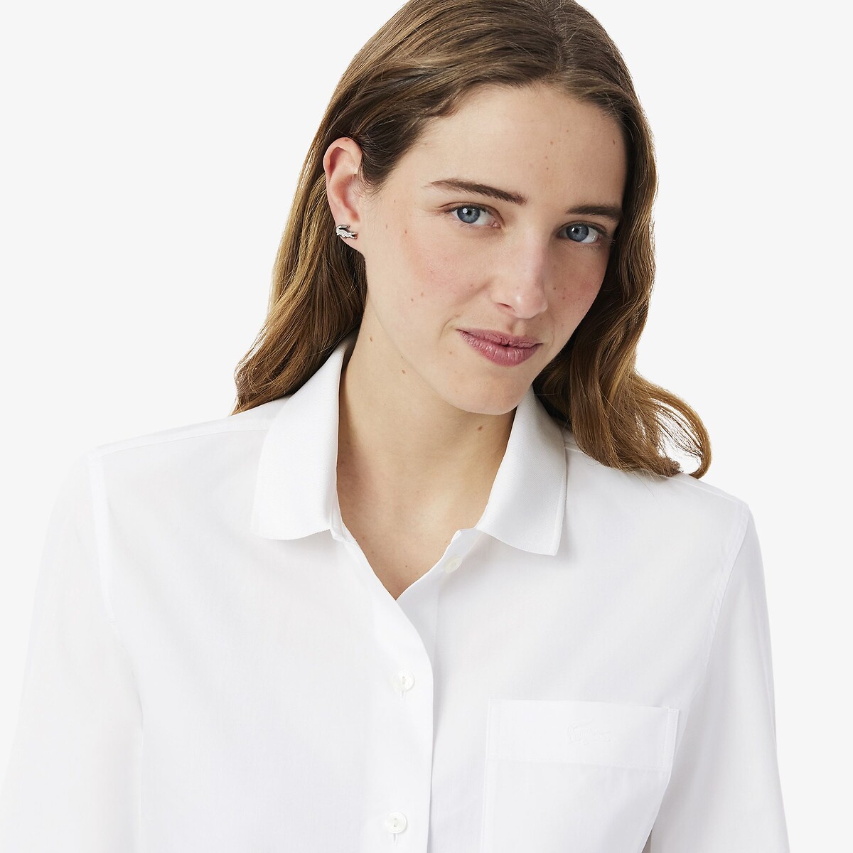 LACOSTE<br>Camisa slim em popeline