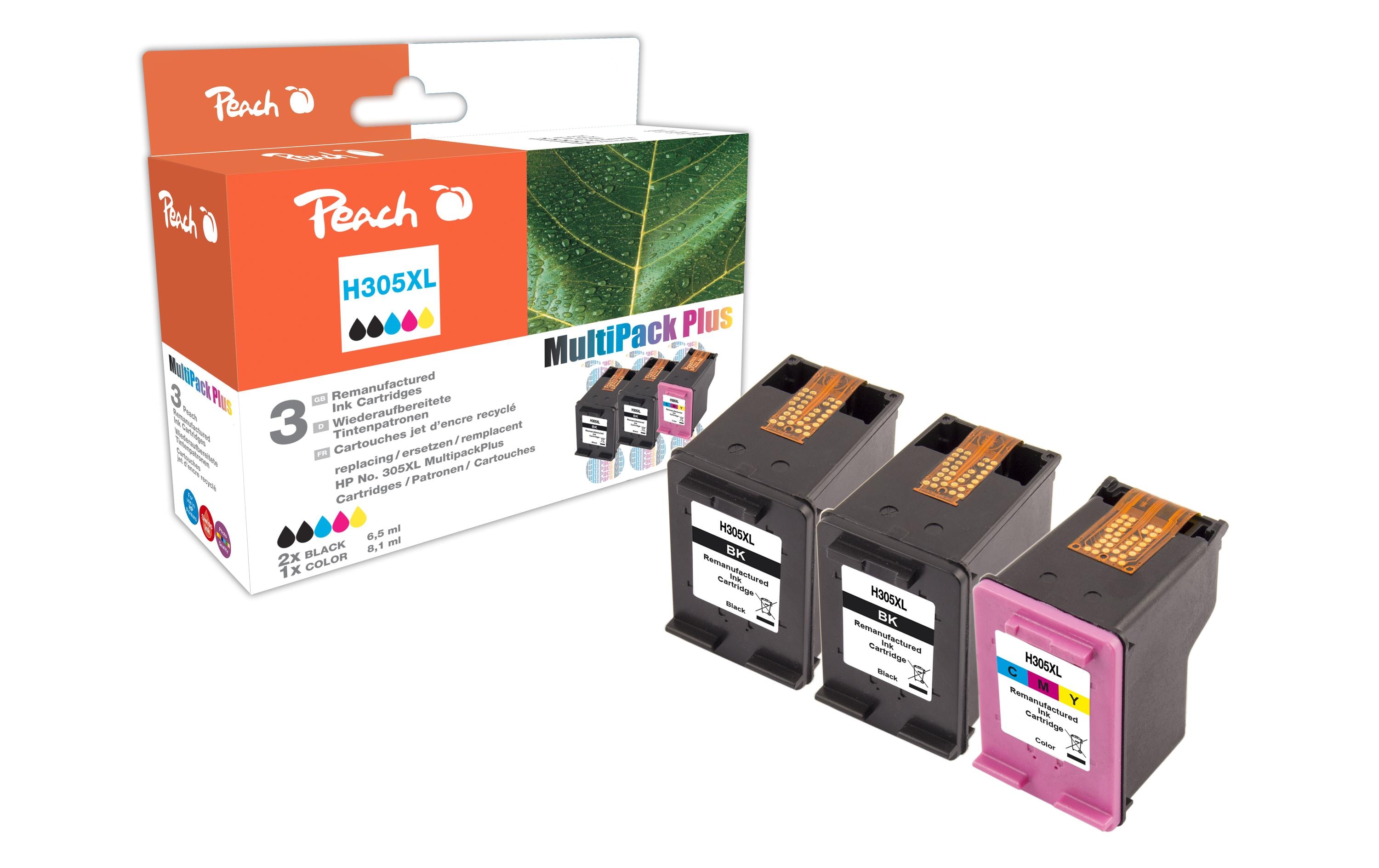 Tinte HP Nr. 305XL / 3YM62AE + 3YM63AE 2x Black, 1x ColorDruckerpatrone: 2x Schwarz, 1x Dreifarbig