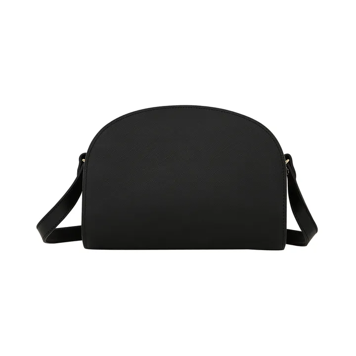 A.P.C. Sac Demi Lune Cuir Embossé | Noir
