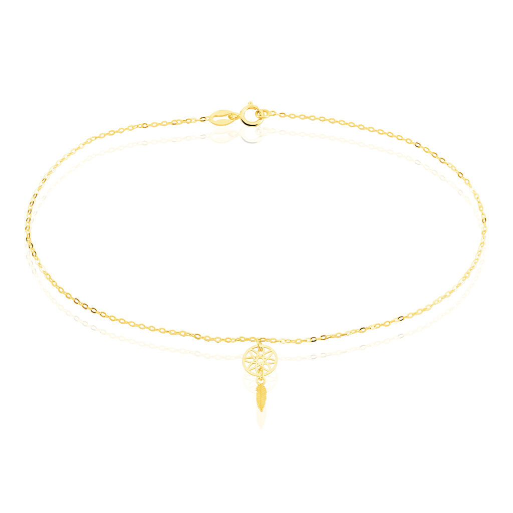 Chaîne De Cheville Attrape Reve Or Jaune