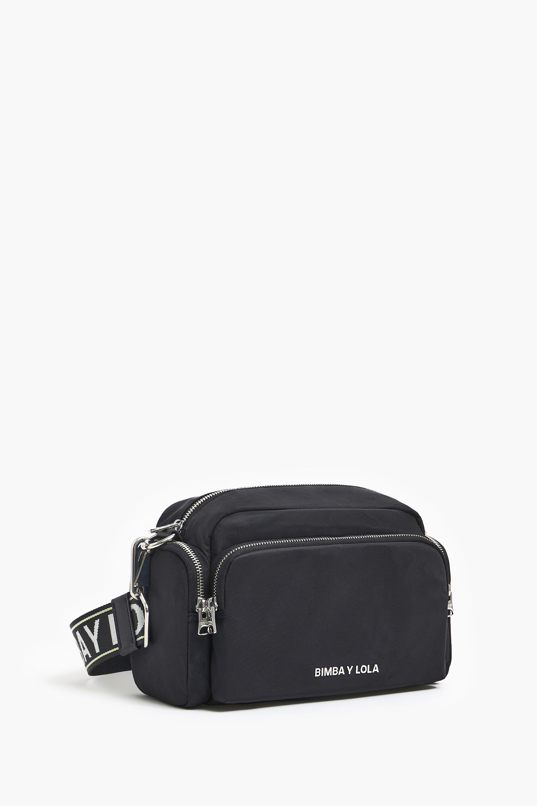 Bolsa de ombro M em nylon preto