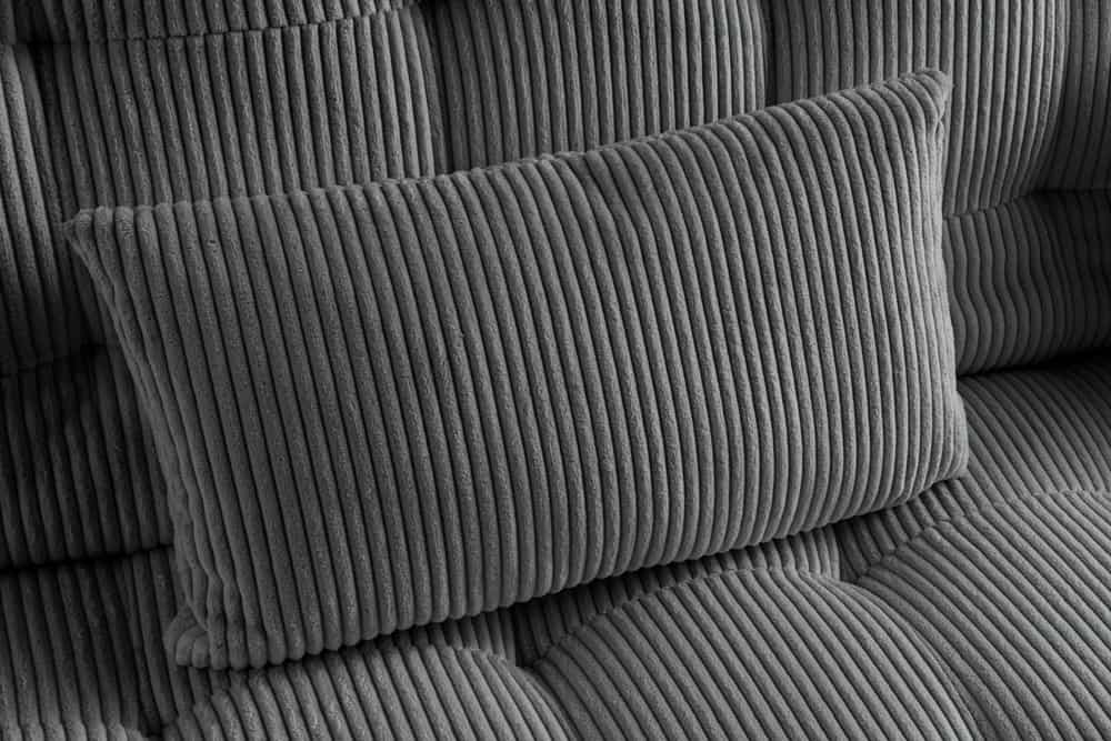 Modernes Schlafsofa JAZZ 190cm grau Cord 3-Sitzer Couch