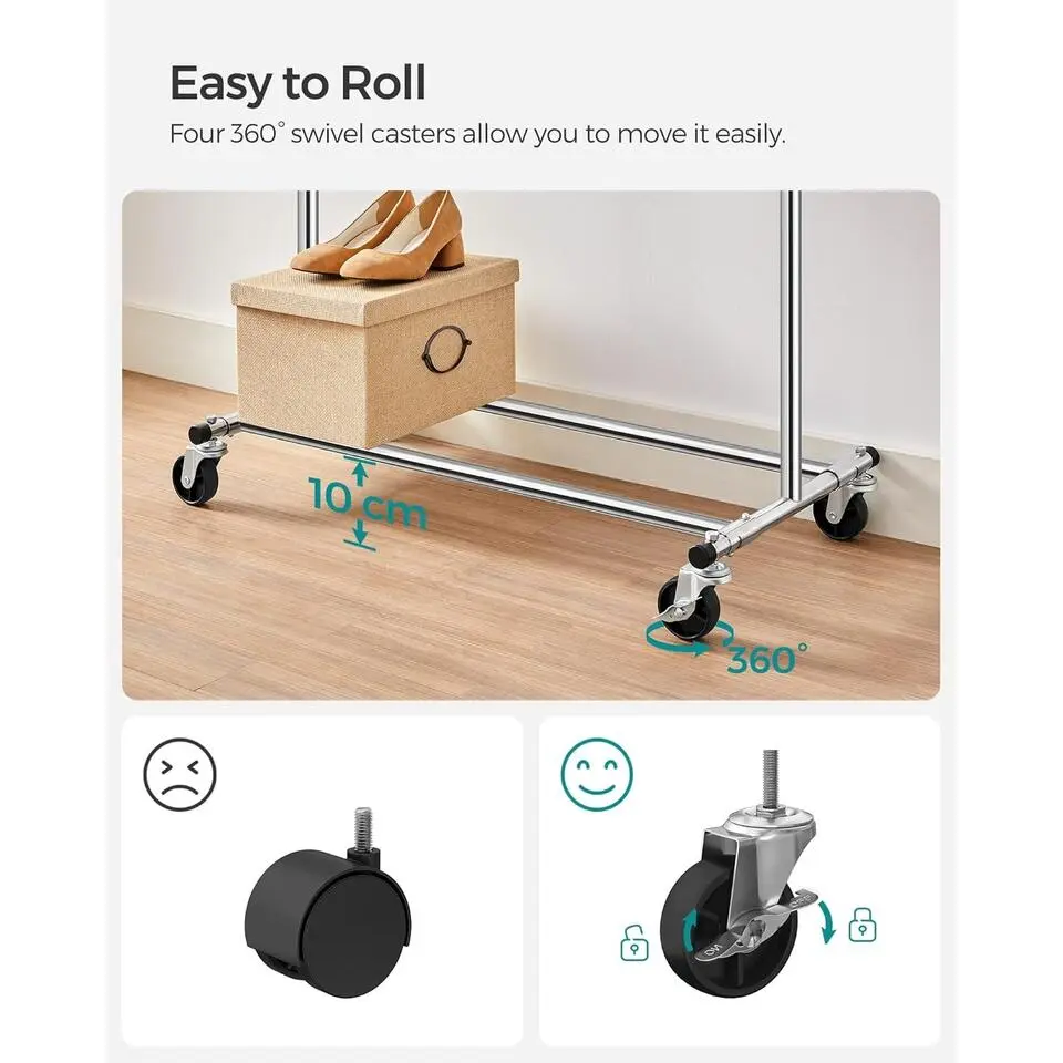 Bobbel Home - Kledingrek Met Uitschuifbare Kledingstang
