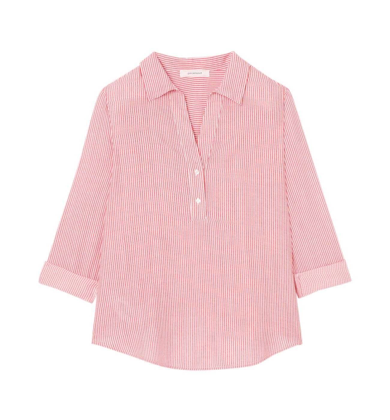 Blouse rayée oversize Femme - Rayé rouge