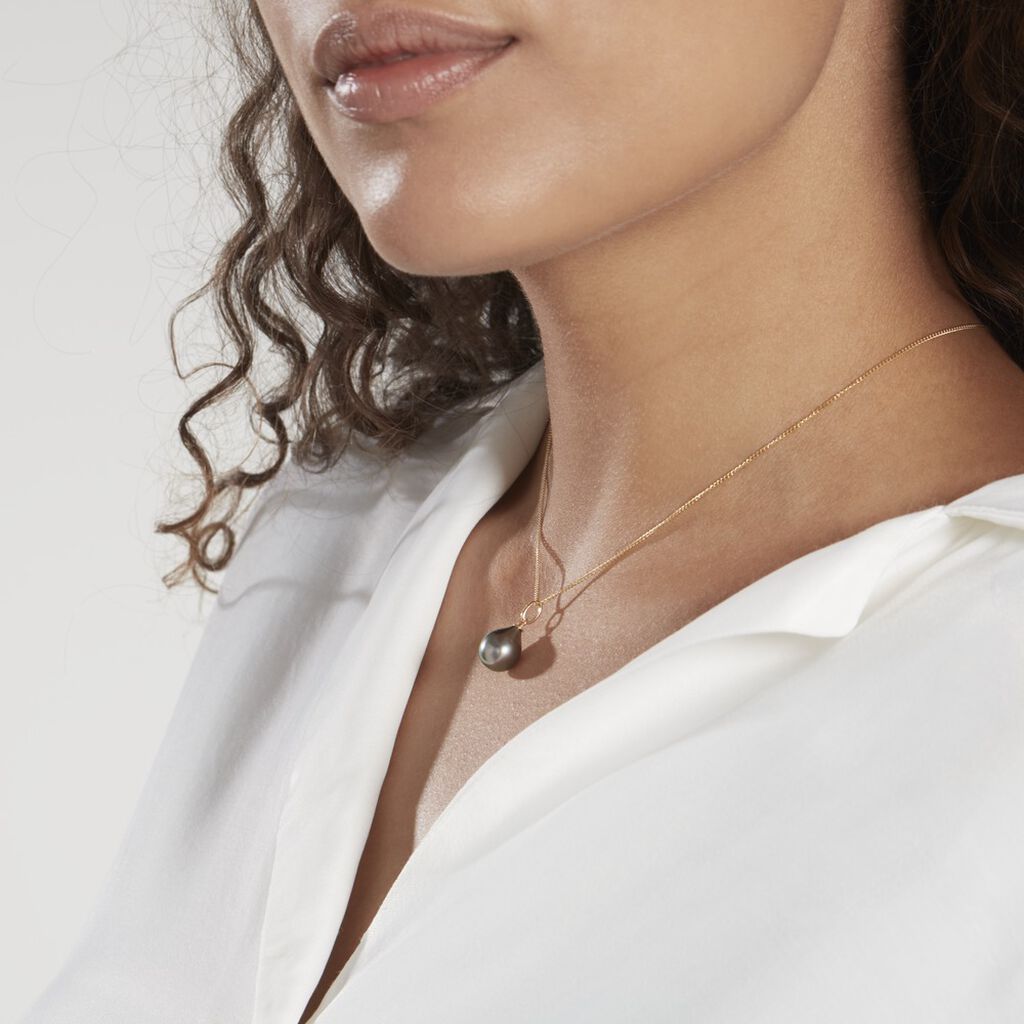 Pendentif Syana Or Jaune Perle De Culture De Tahiti