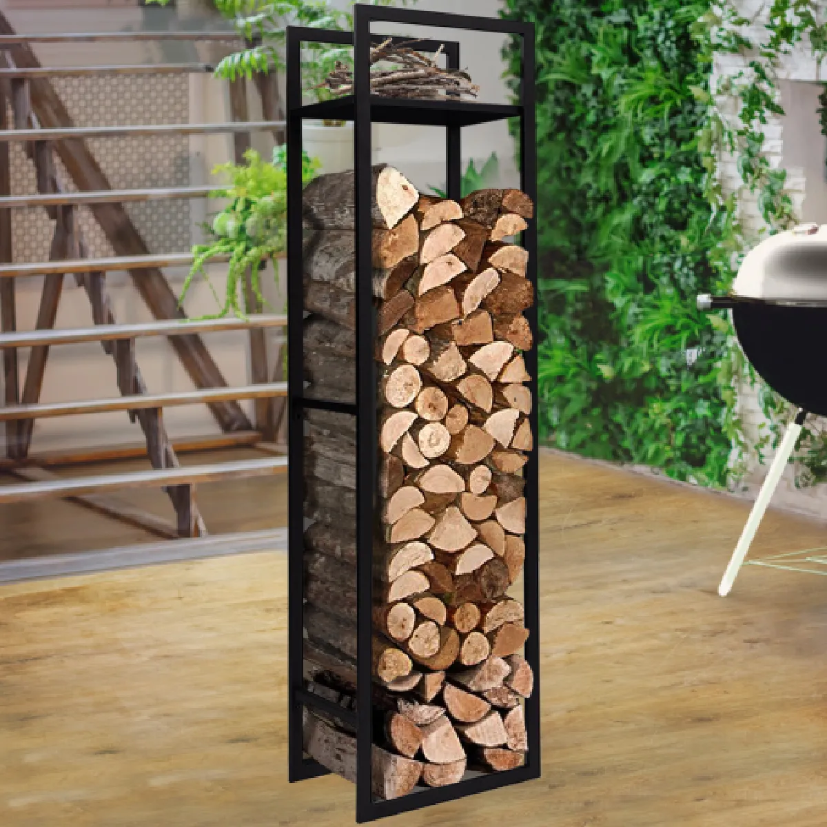 Idmarket Market Range bois étagères noir