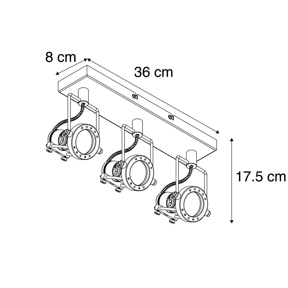 Qazqa opbouwspots suplux grijs gu10