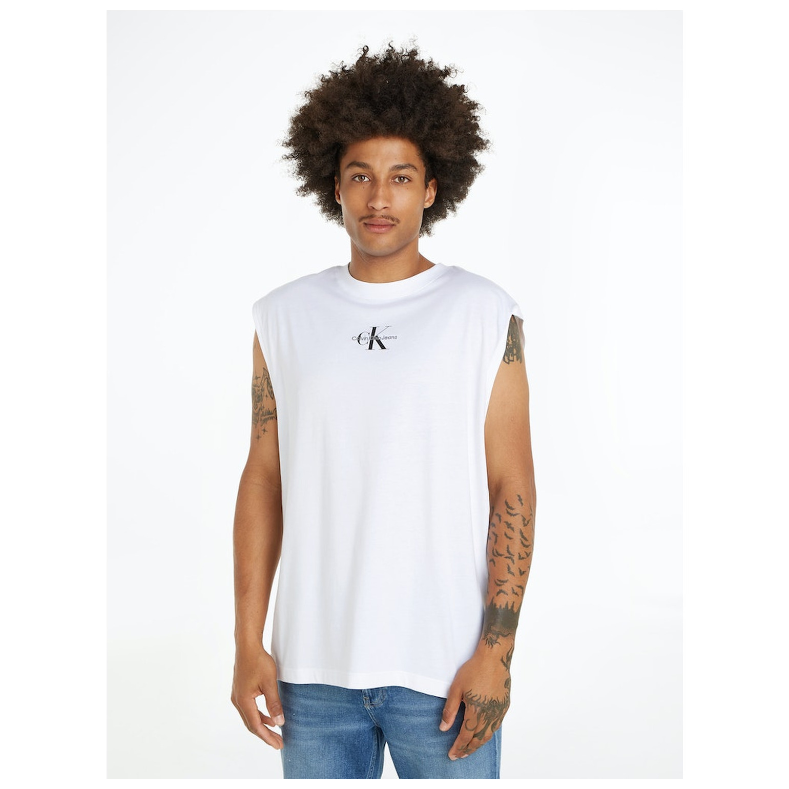 CK Jeans MONOLOGO SLEEVELESS TEE