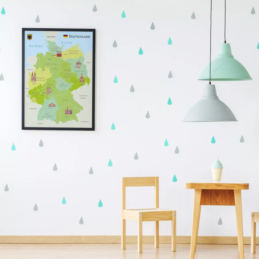 Nikima Poster Kinder Lernposter - Deutschland 2 - in 4 Größen bunt