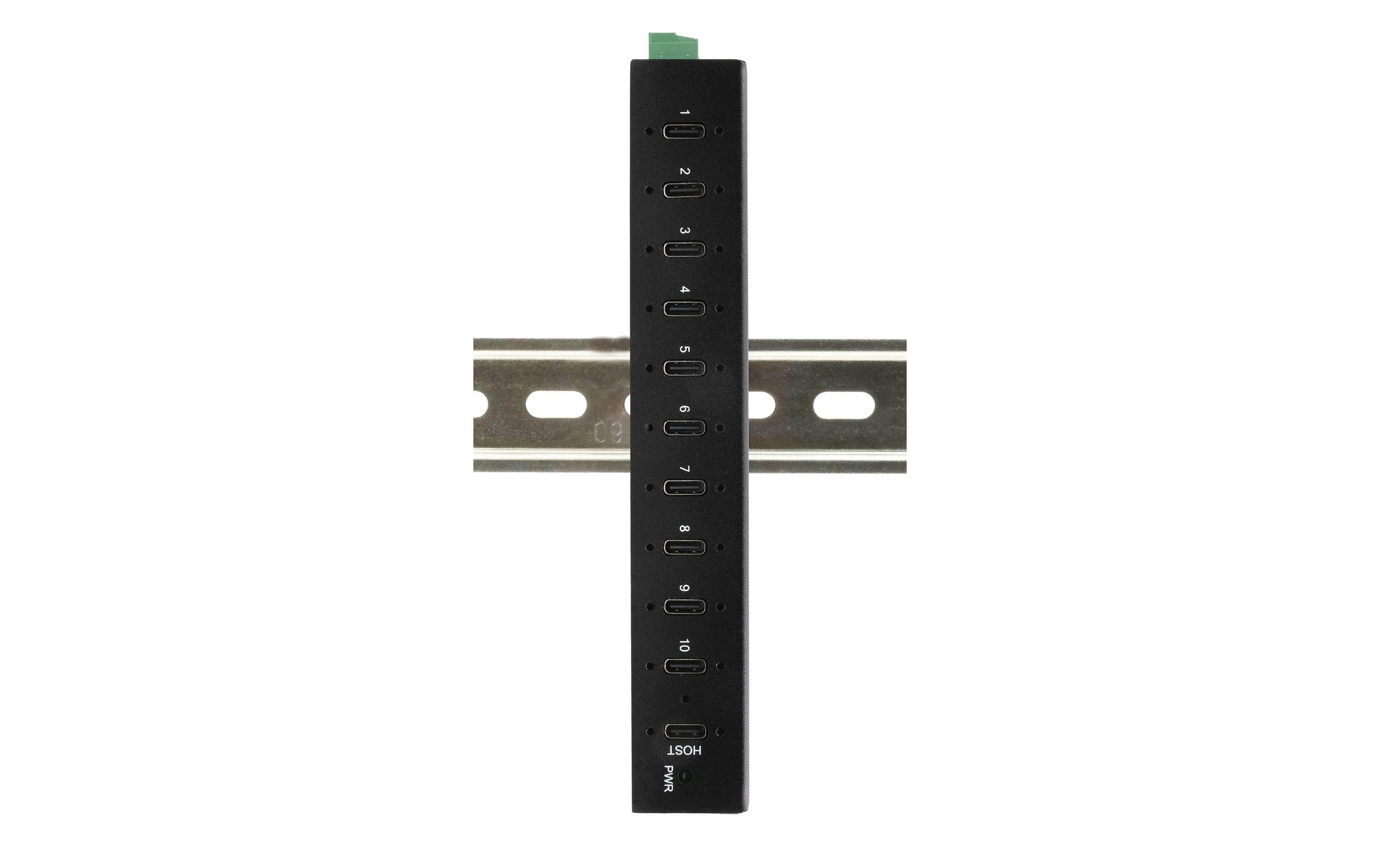 USB-Hub EX-12270HMS 79.5 W<br>10-Port USB 3.2 Gen 2 Metall Hub mit 10x USB-C Anschluss
