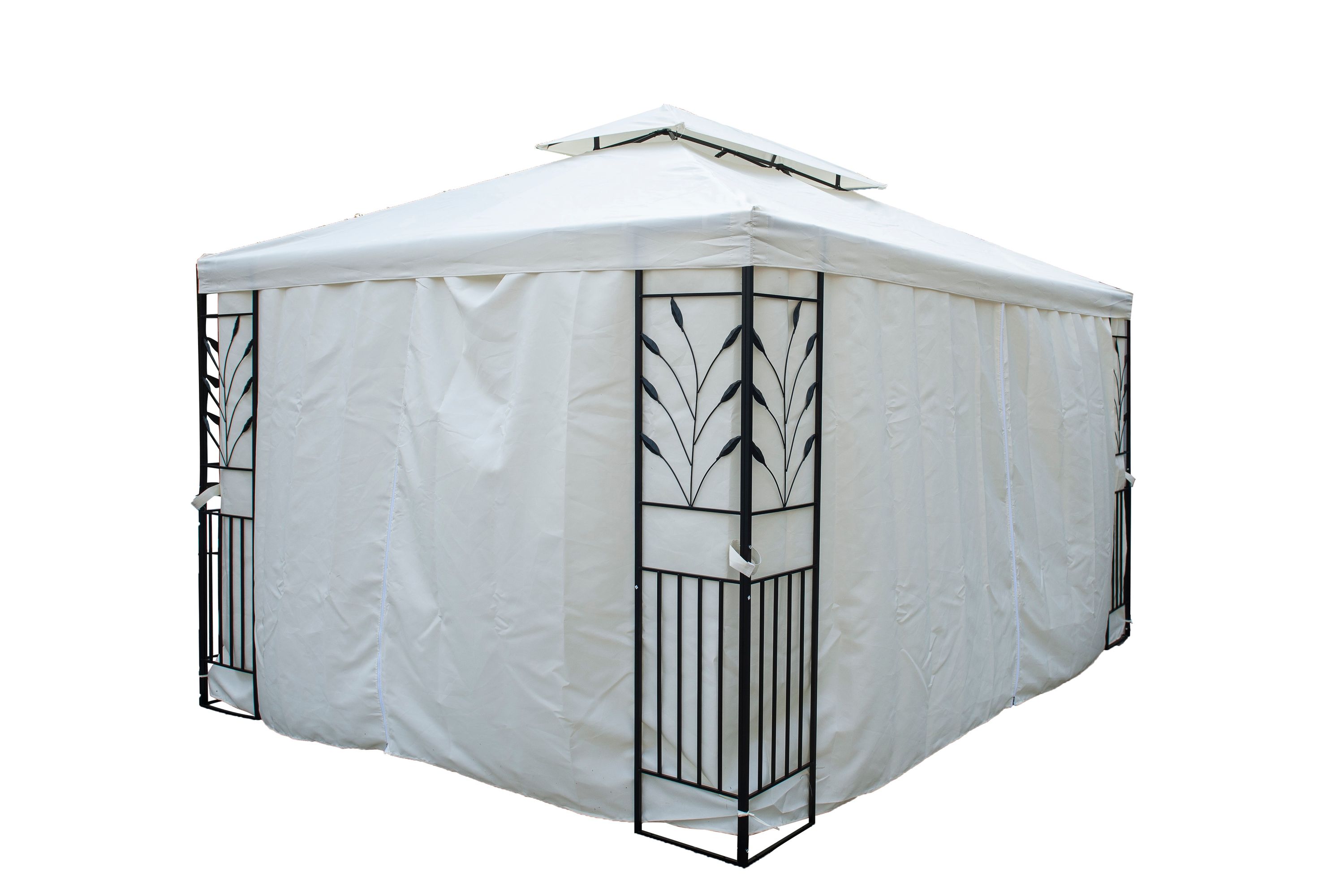 Seitenwände Gartenpavillon LAVEN 4 x 3 m beige